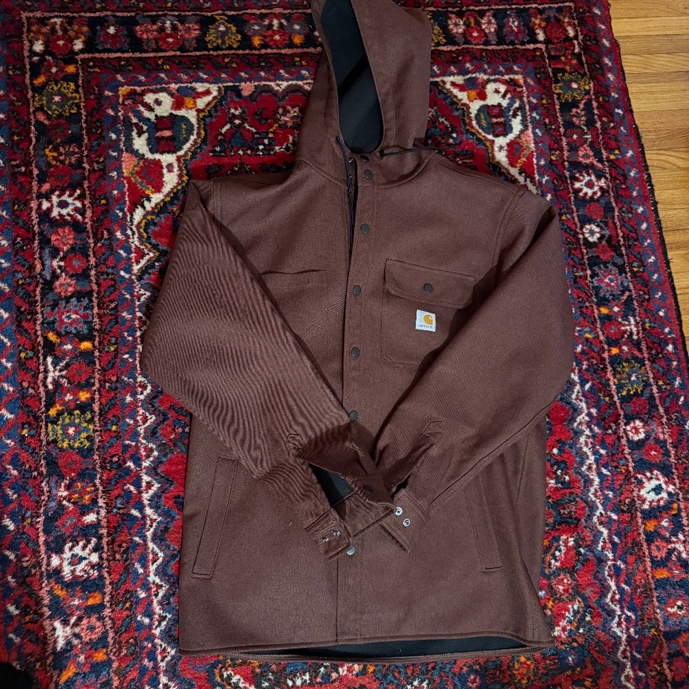 Carhartt Fleece Lined Rain Defender Shirt Jacket Mens Medium